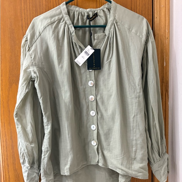 Anthropologie Tops - Erika Peña Anthropologie Breezy Puff-Sleeved Cotton Voile Buttondown Top Small